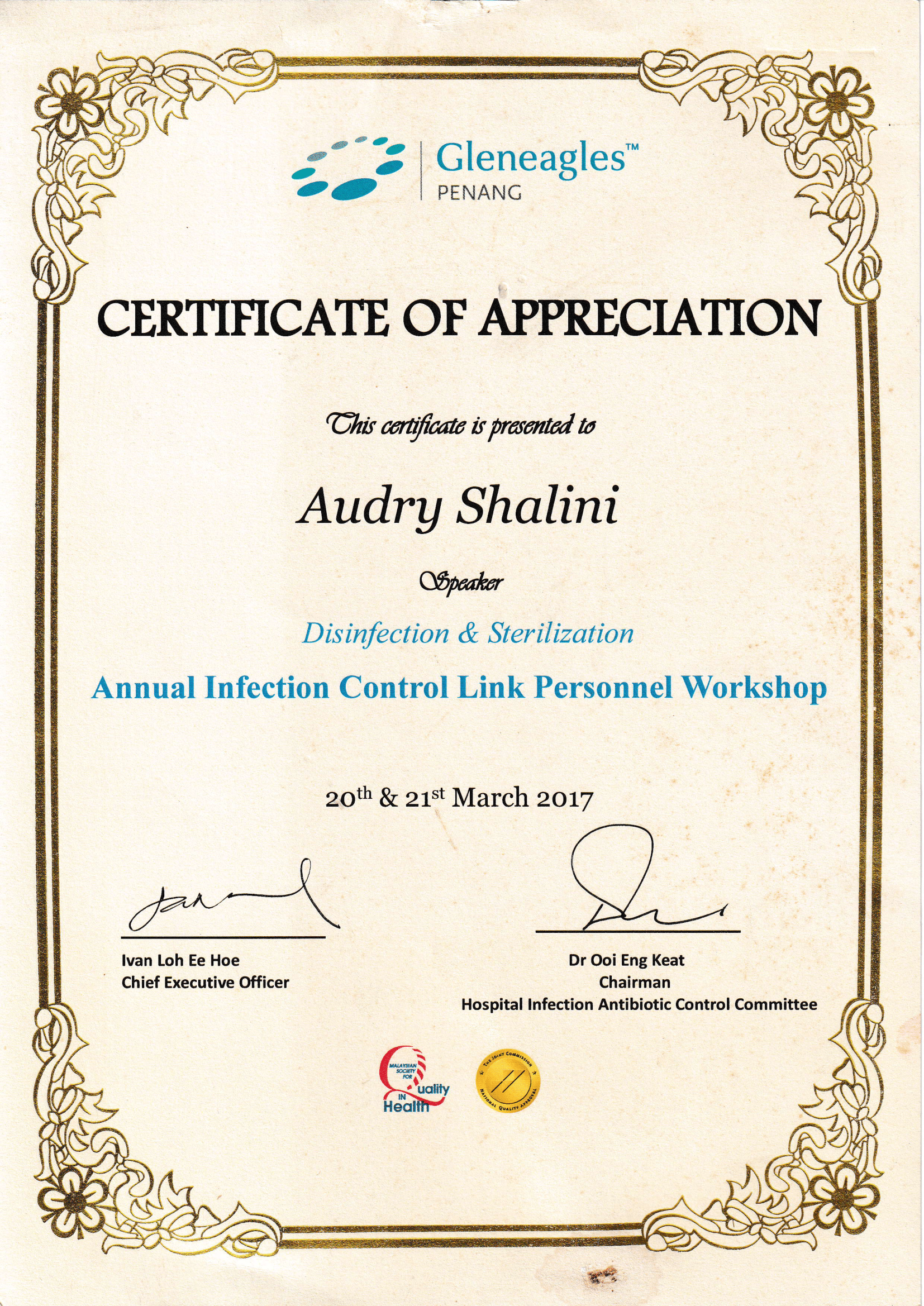 Elquest Medident certificate 16