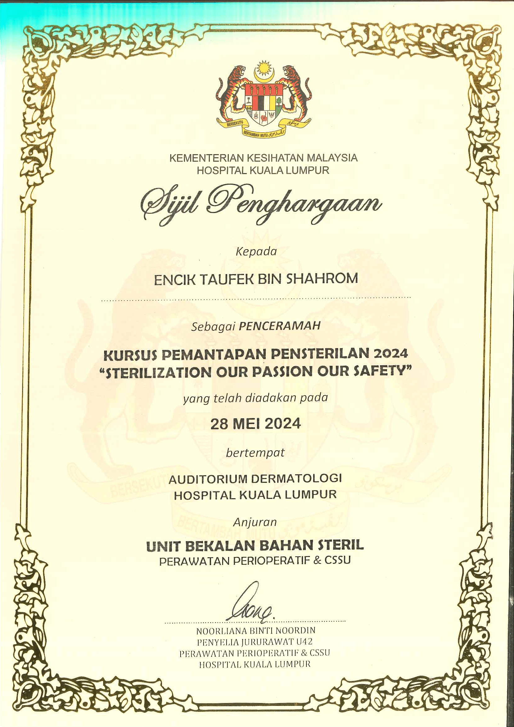 Elquest Medident certificate 8