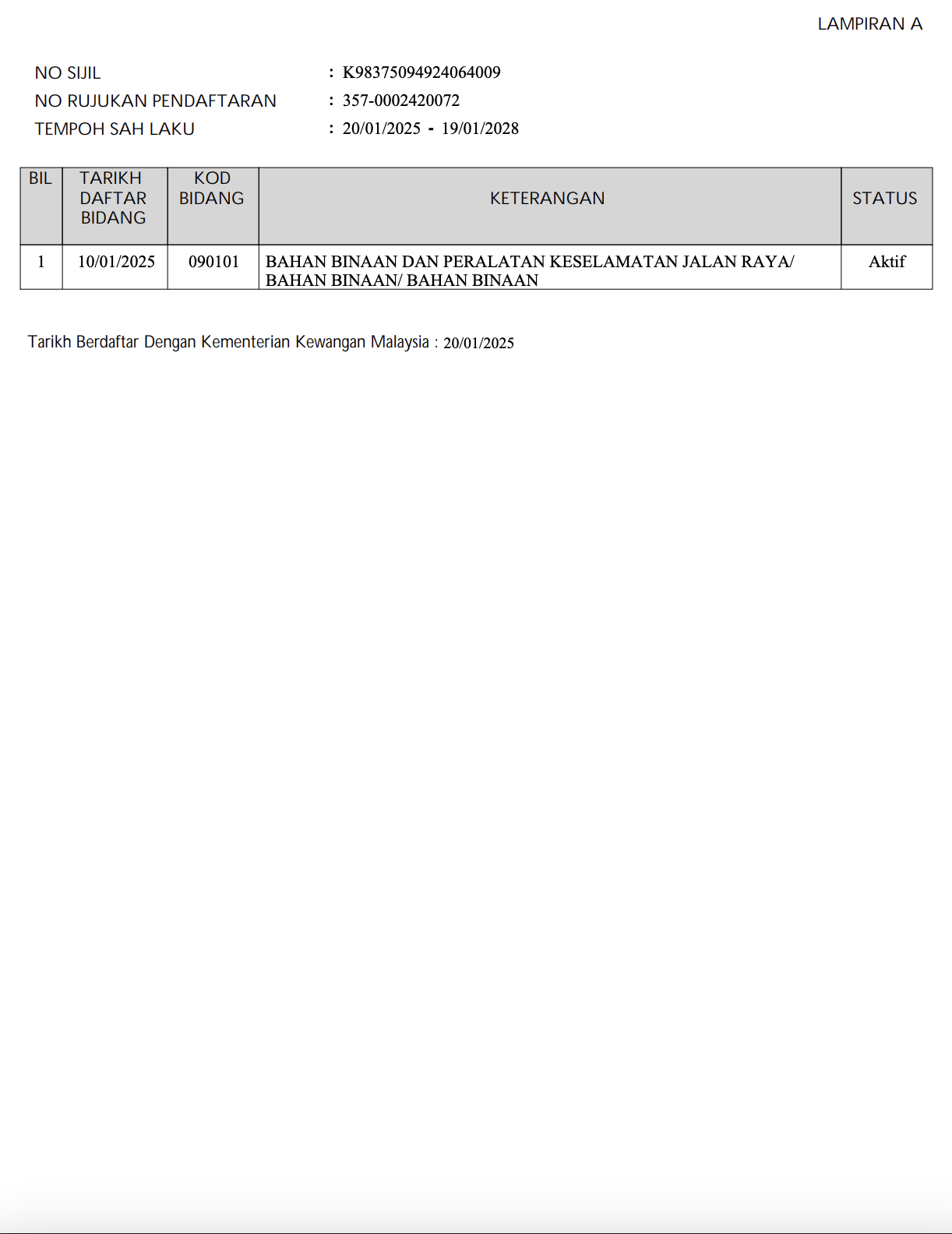 Logikontrol contractor registration certificate