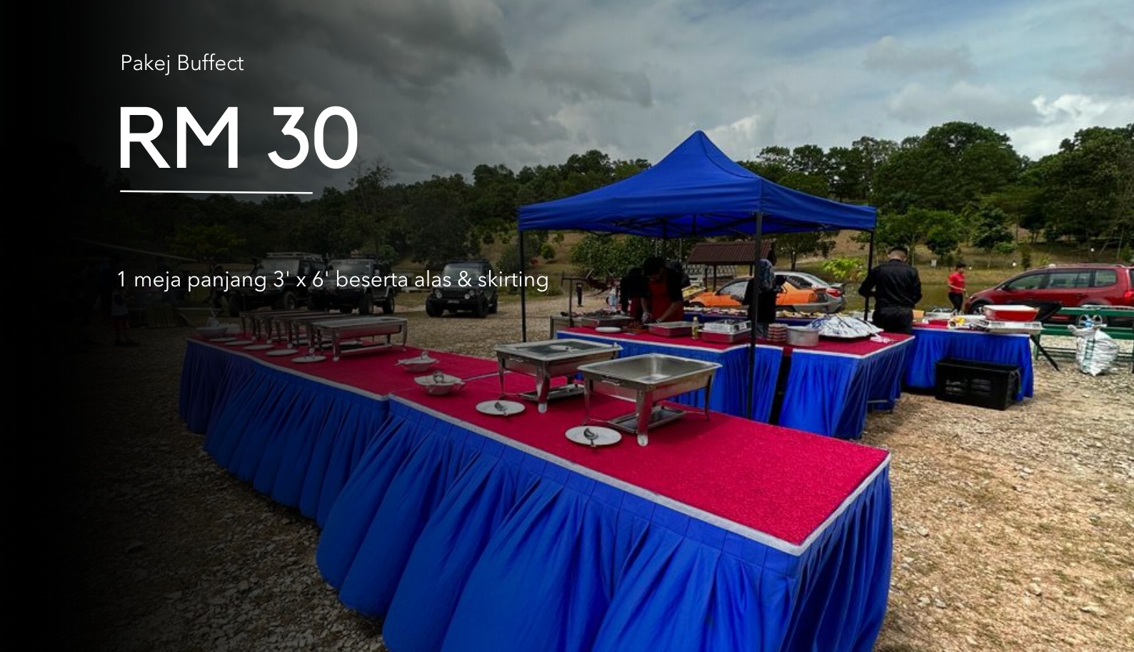 Wedding buffet table setup